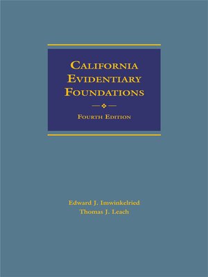 cover image of California Evidentiary Foundations